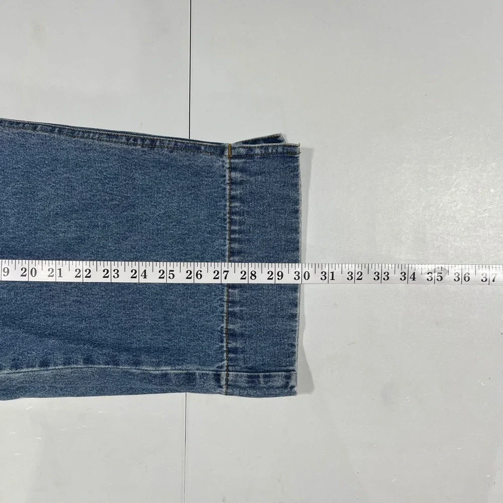 Vintage Bill Blass Baggy Carpenter Capri Jeans Womens 8P Denim 90s Streetwear